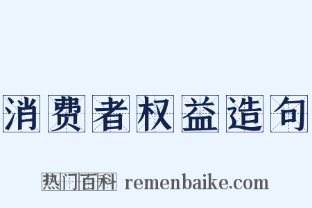 消费者权益造句是什么意思的图片